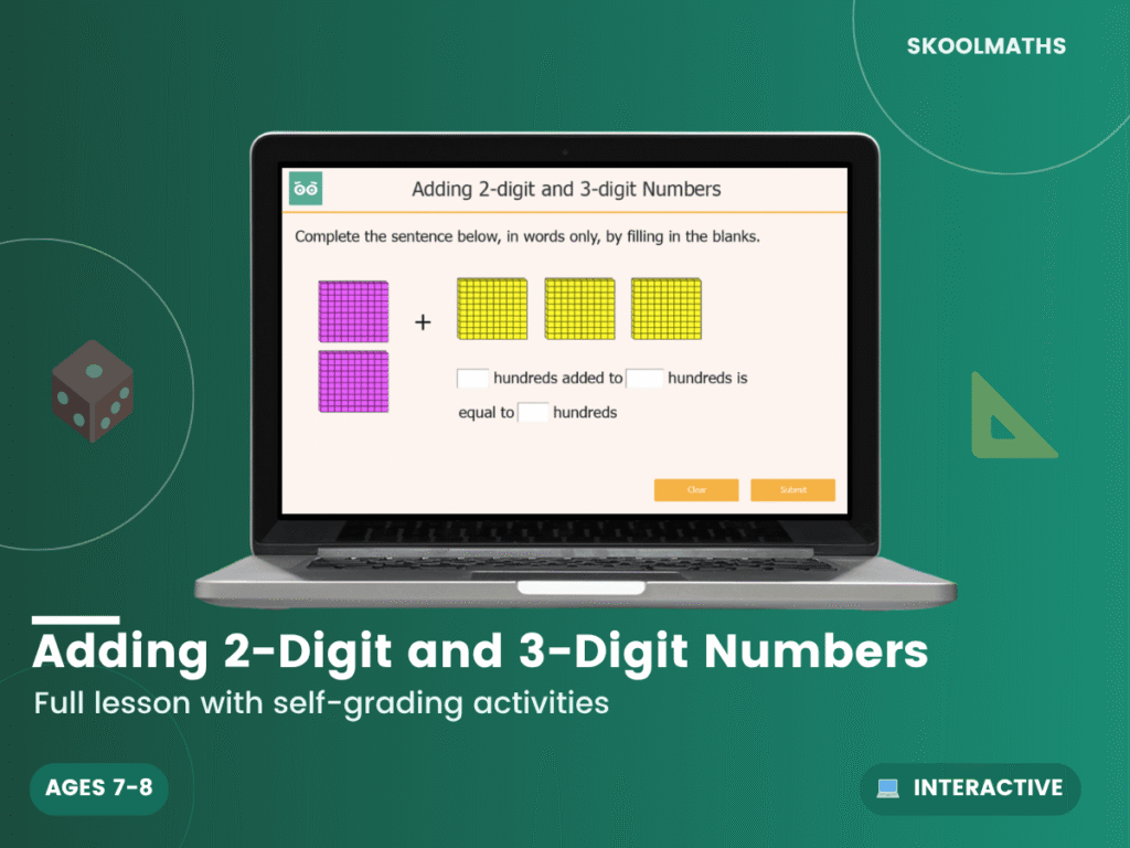 Add 2-digit and 3-digit Numbers