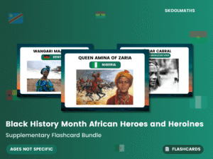 Black History Month African Heroes and Heroines Flashcards: Printable KS2 History & Classroom Display Bundle
