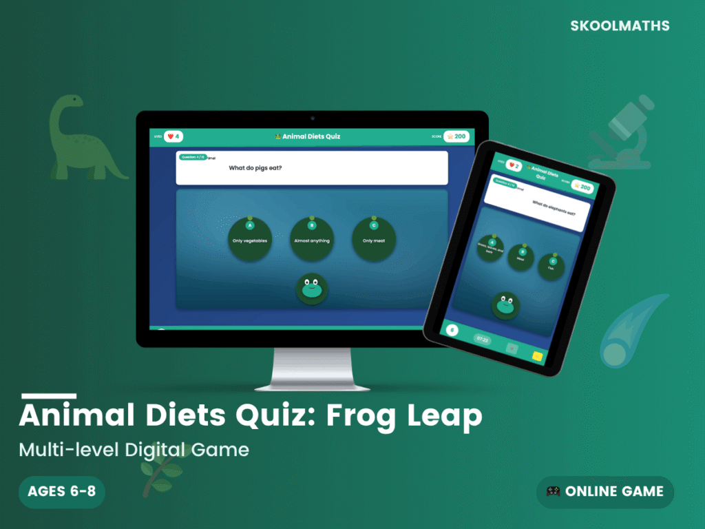 Animal Diets Quiz: Frog Leap Digital Game