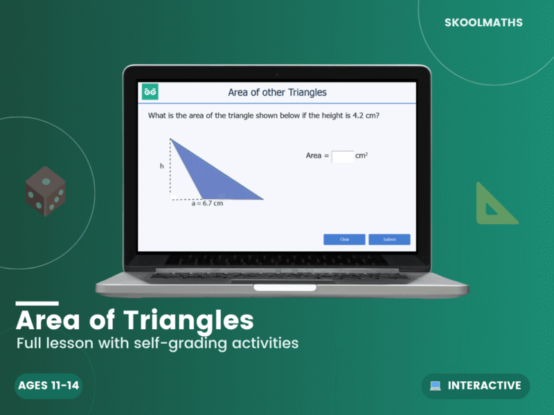 Area Of Triangles — Interactive Lesson (Ages 11–14) – Maths, Science ...