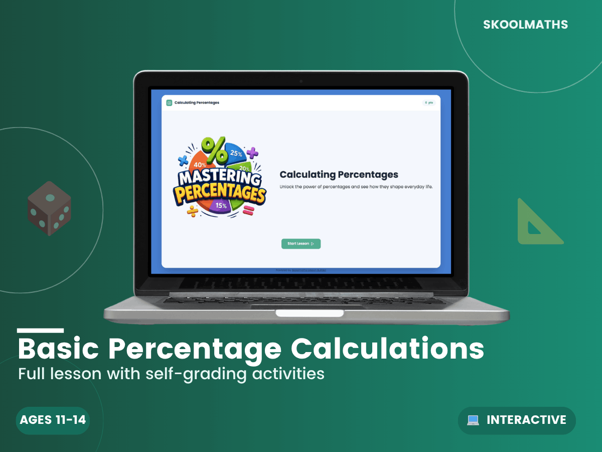 Basic Percentage Calculations — Interactive Lesson (Ages 11–14) – Maths ...