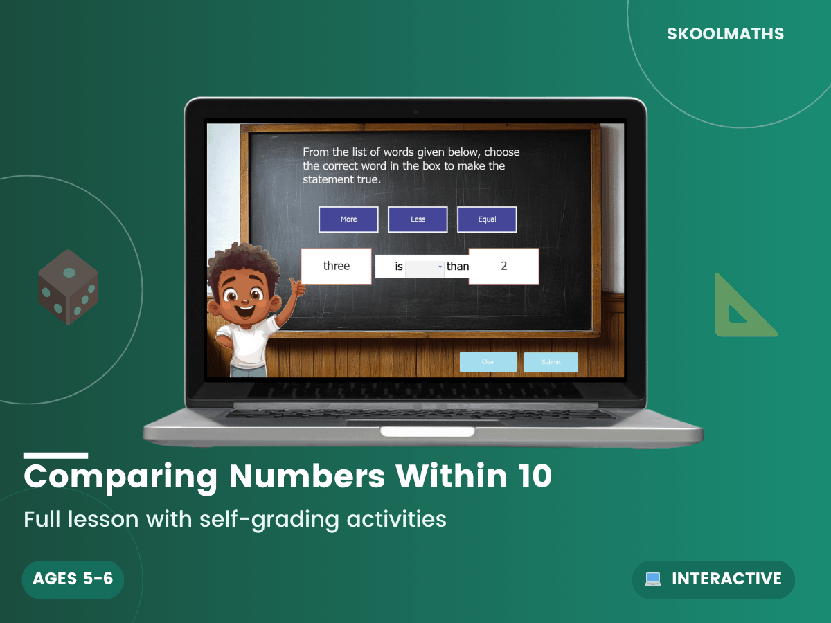 Comparing Numbers Within 10 — Interactive Lesson (Ages 5–6) – Maths ...