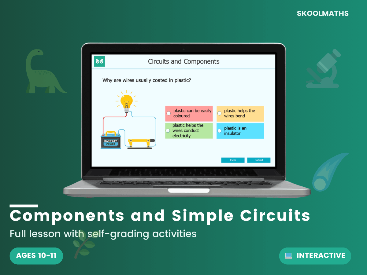 Time Simple Component Components and Simple Circuits: Year 6 Science Interactive Electricity ...