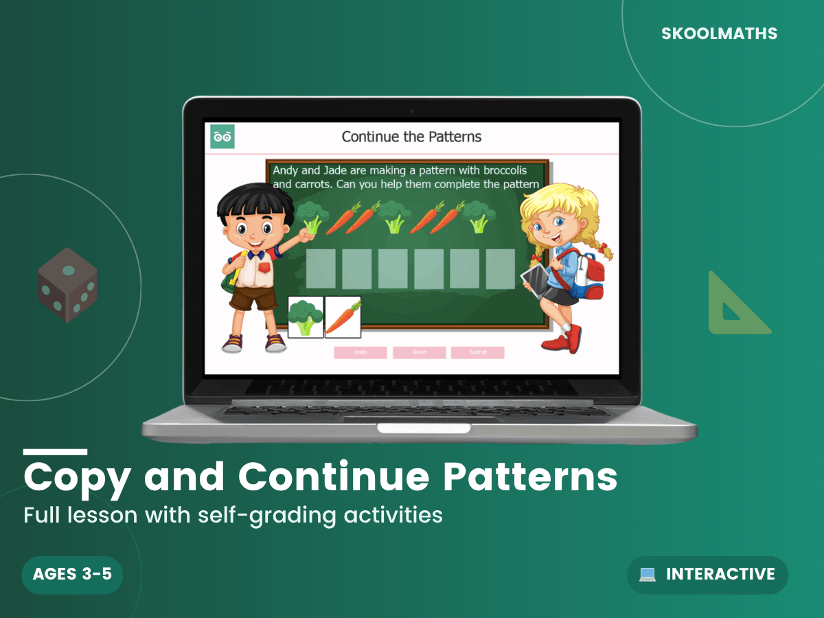 Continue Object Patterns Copy And Continue Patterns — Interactive Lesson (Ages 4–5) – Maths ...