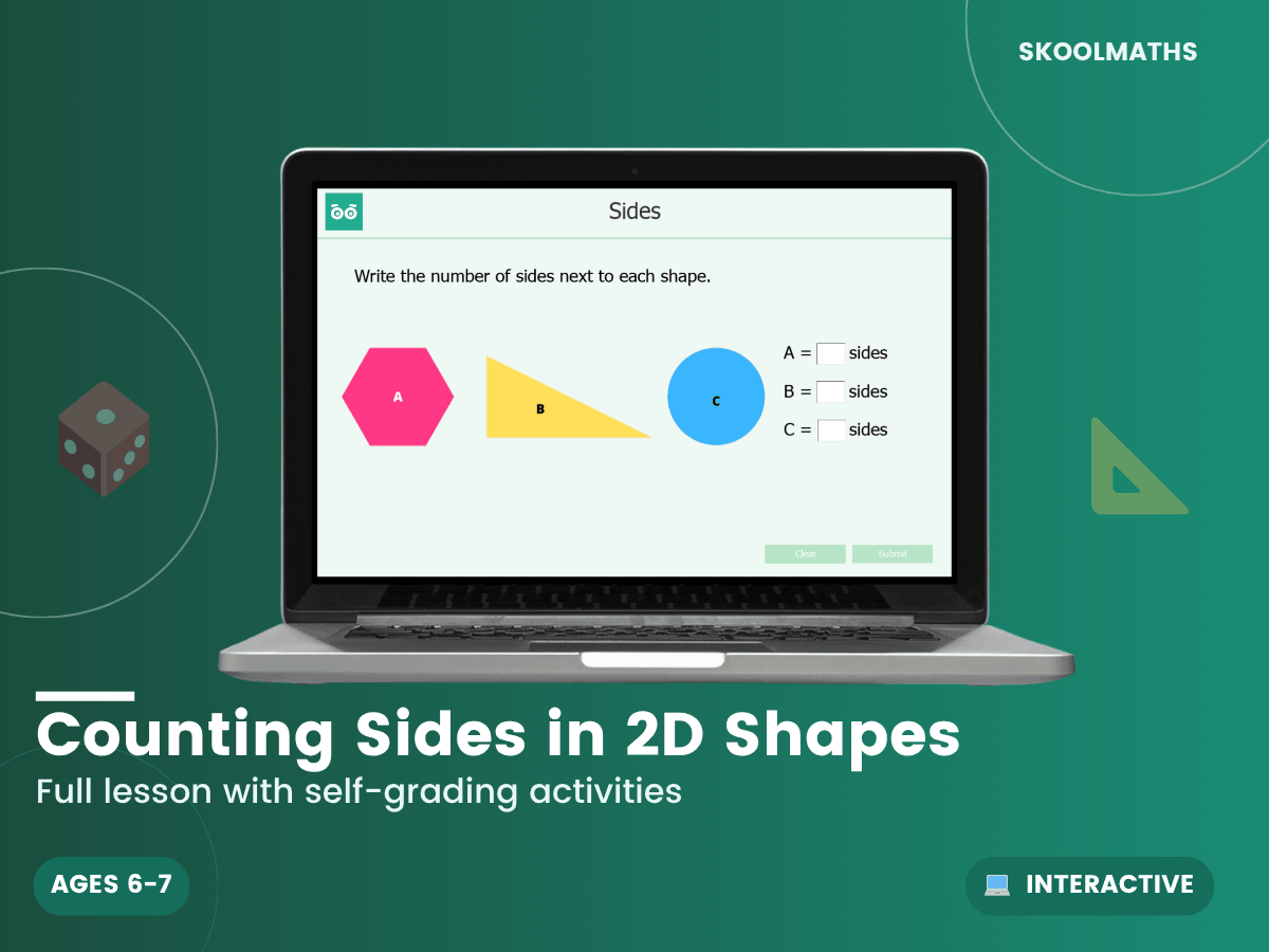 Counting Sides on 2D Shapes: Year 2 Maths Interactive Geometry Lesson ...
