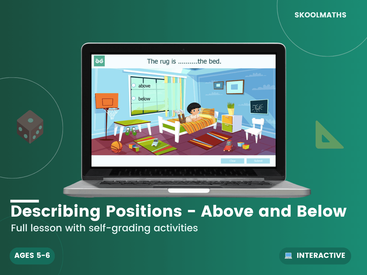 Describing Positions Above And Below — Interactive Lesson (Ages 5–6 ...
