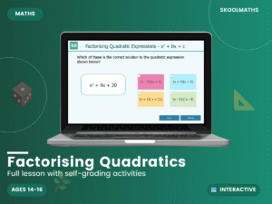 Factorising Quadratic Expressions of the form x² + bx + c