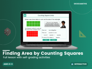Finding Area by Counting Squares: Year 4 Maths Interactive Lesson & Area Activities