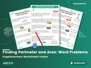 Finding Perimeter And Area Word Problems: Maths — Worksheet (Ages 9–10)