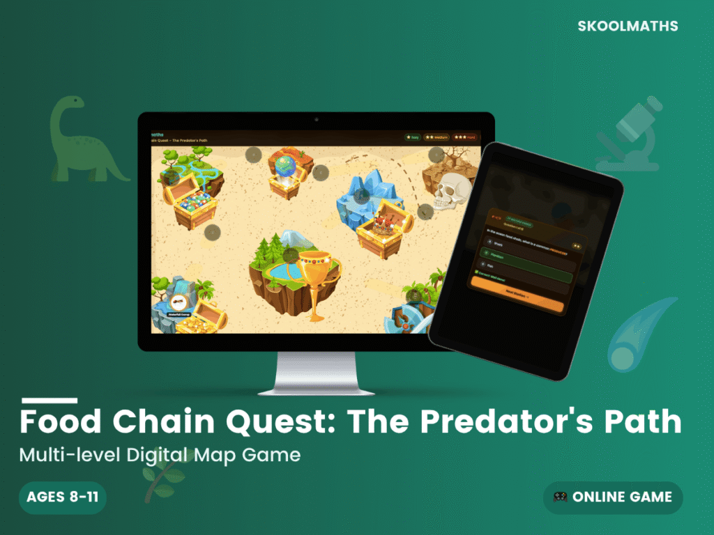 Food Chain Quest: The Predator’s Path | Digital Map Game