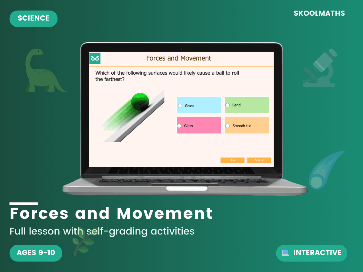 Forces And Movement — Interactive Lesson (Ages 7–8) – Maths, Science ...