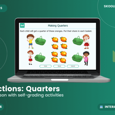Fractions Quarters — Interactive Lesson (Ages 5–6)