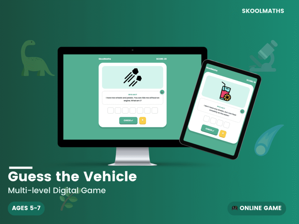 Guess the Vehicle Digital Game