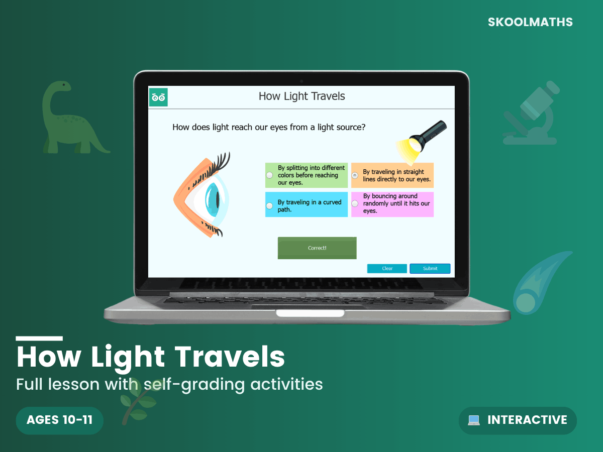 How Light Travels: Year 6 Science Interactive Physics Lesson & Light ...
