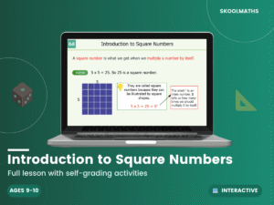 Introduction to Square Numbers: Year 5 Maths Interactive Lesson & Number Activities