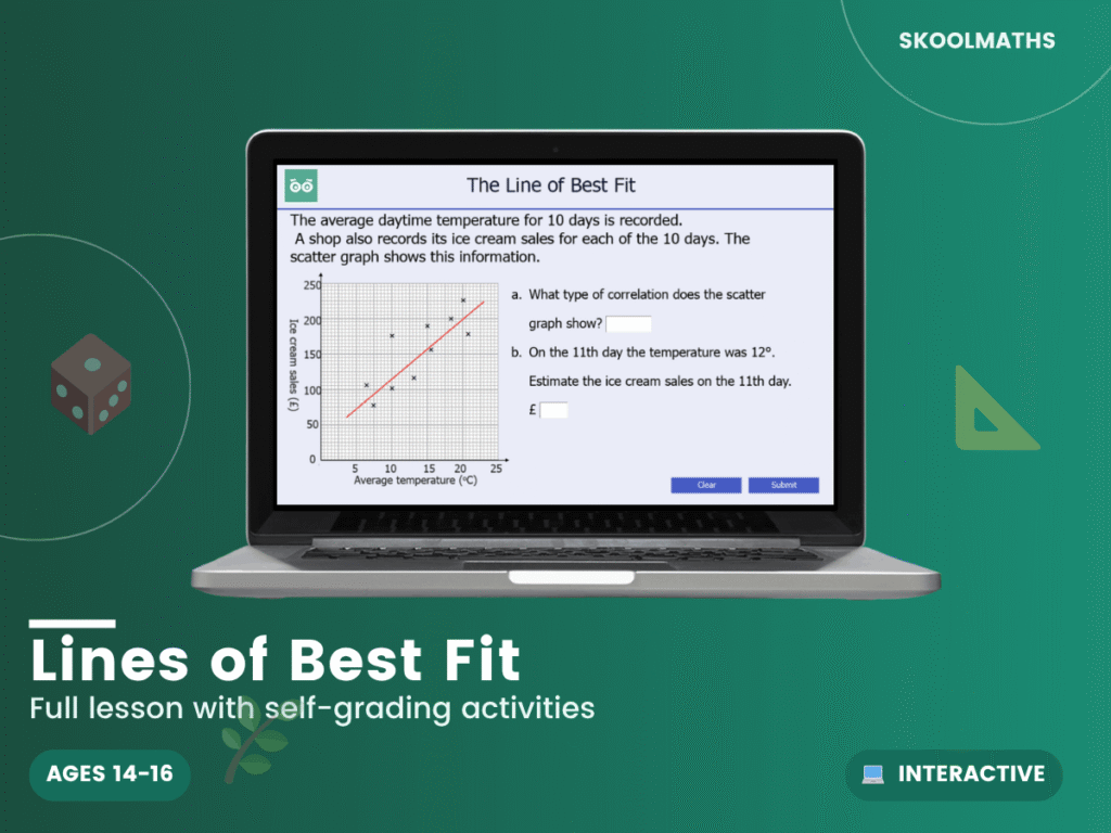 Line of Best Fit Worksheet & Graphing Activities | GCSE Maths Scatter Graphs Year 10