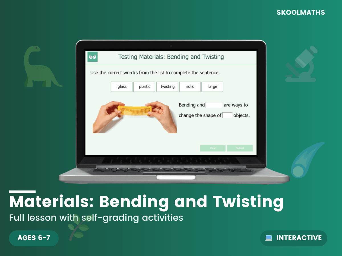 Bending And Twisting Materials — Interactive Lesson (Ages 6–7) – Maths ...