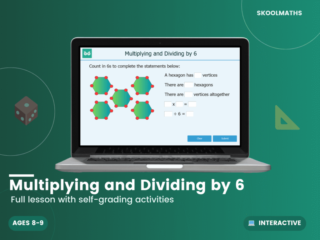 Multiply and Divide by 6: Year 4 Maths Interactive Lesson & Times Tables Activities