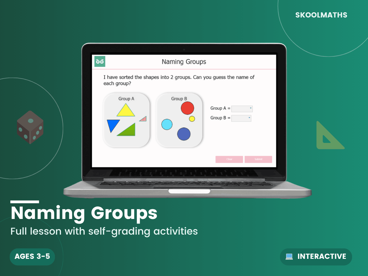 Math Group Names First Grade Naming Groups — Interactive Lesson (Ages 4–5) – Maths, Science ...