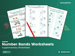 Number Bonds Worksheets KS1: Interactive Math Lessons & Addition to 10 and 20