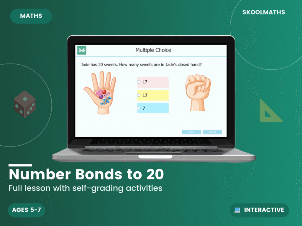 Number Bonds to 20 Digital Activities