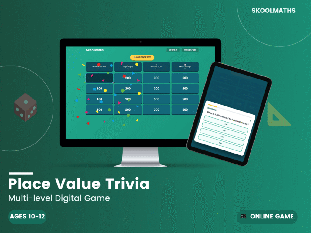 Decimal Place Value Trivial Game