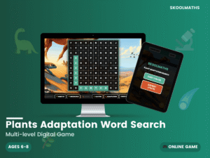 Plants Adaptations Word Search | Digital Game