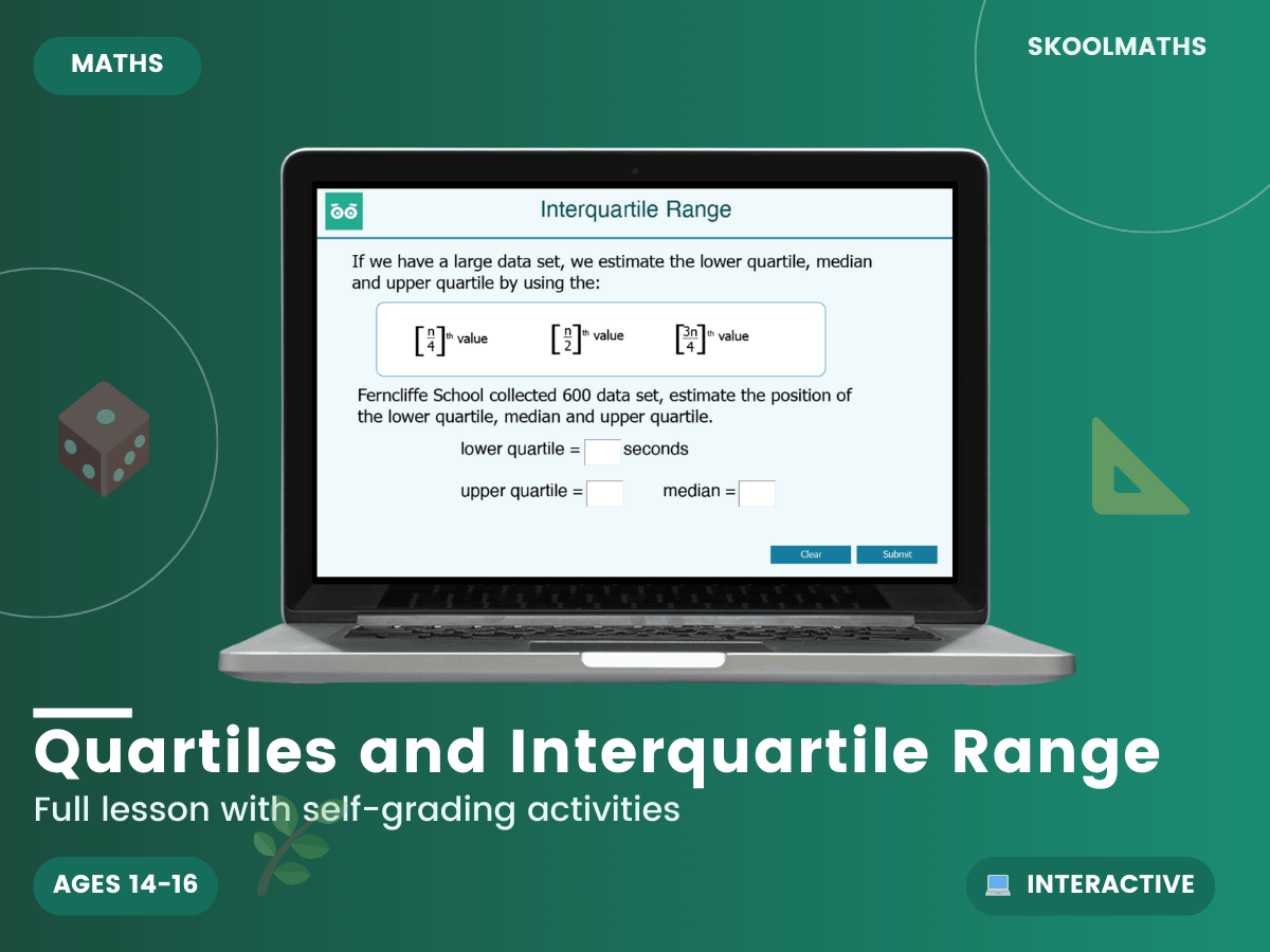 Quartiles And Interquartile Range — Worksheet (Ages 14–16) – Maths ...