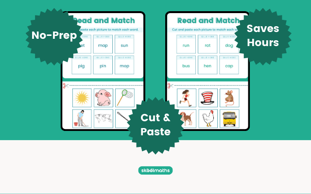 CVC Word Read & Match Activity