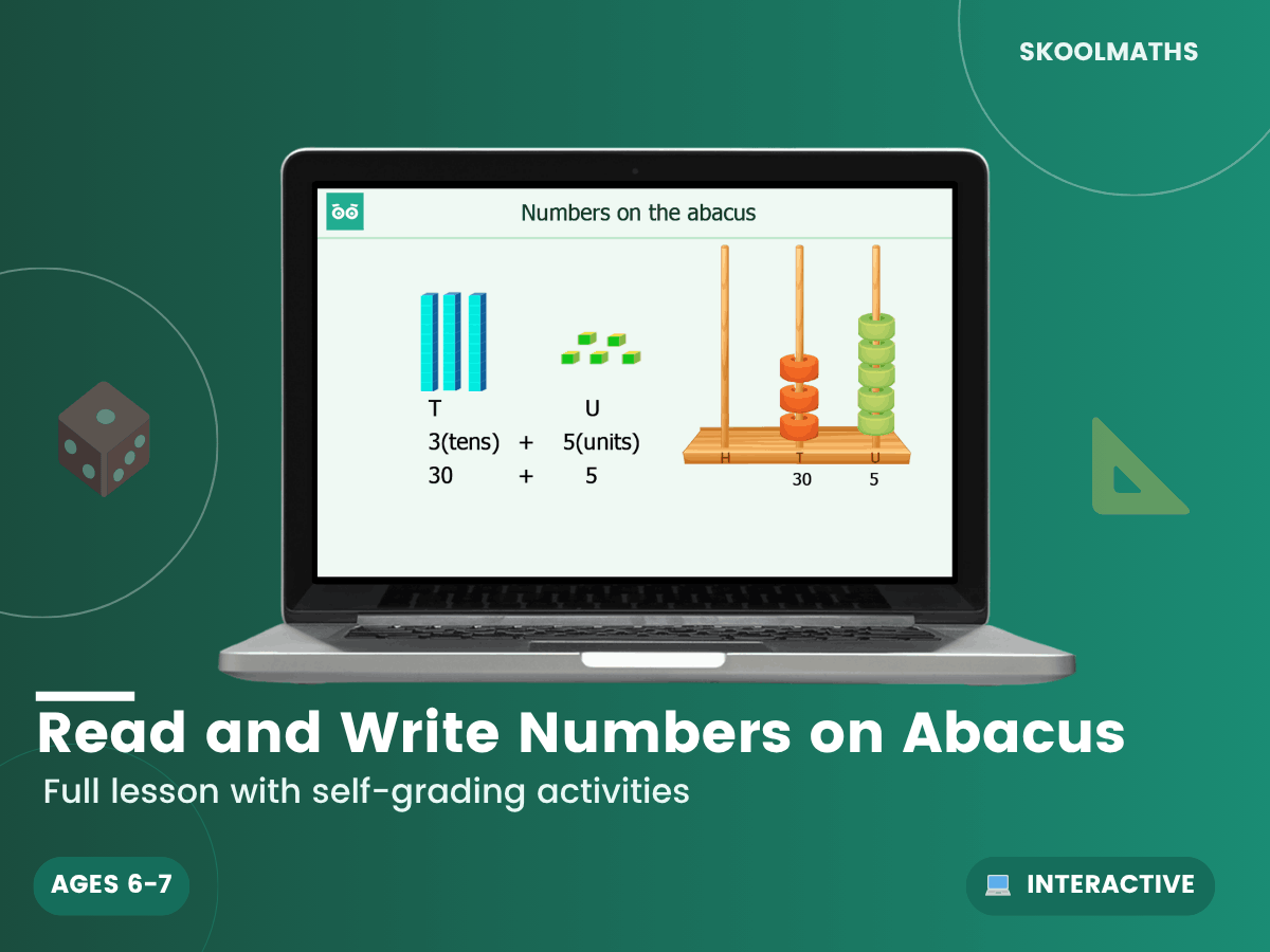 Read and Write Numbers on an Abacus: Year 2 Maths Interactive Lesson ...