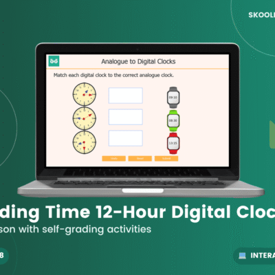 Reading Time — 12 Hour Clock — Interactive Lesson (Ages 7–8)