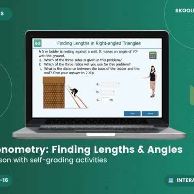 Trigonometry: Finding lengths and Angles — Interactive Lesson (Ages 14–16)