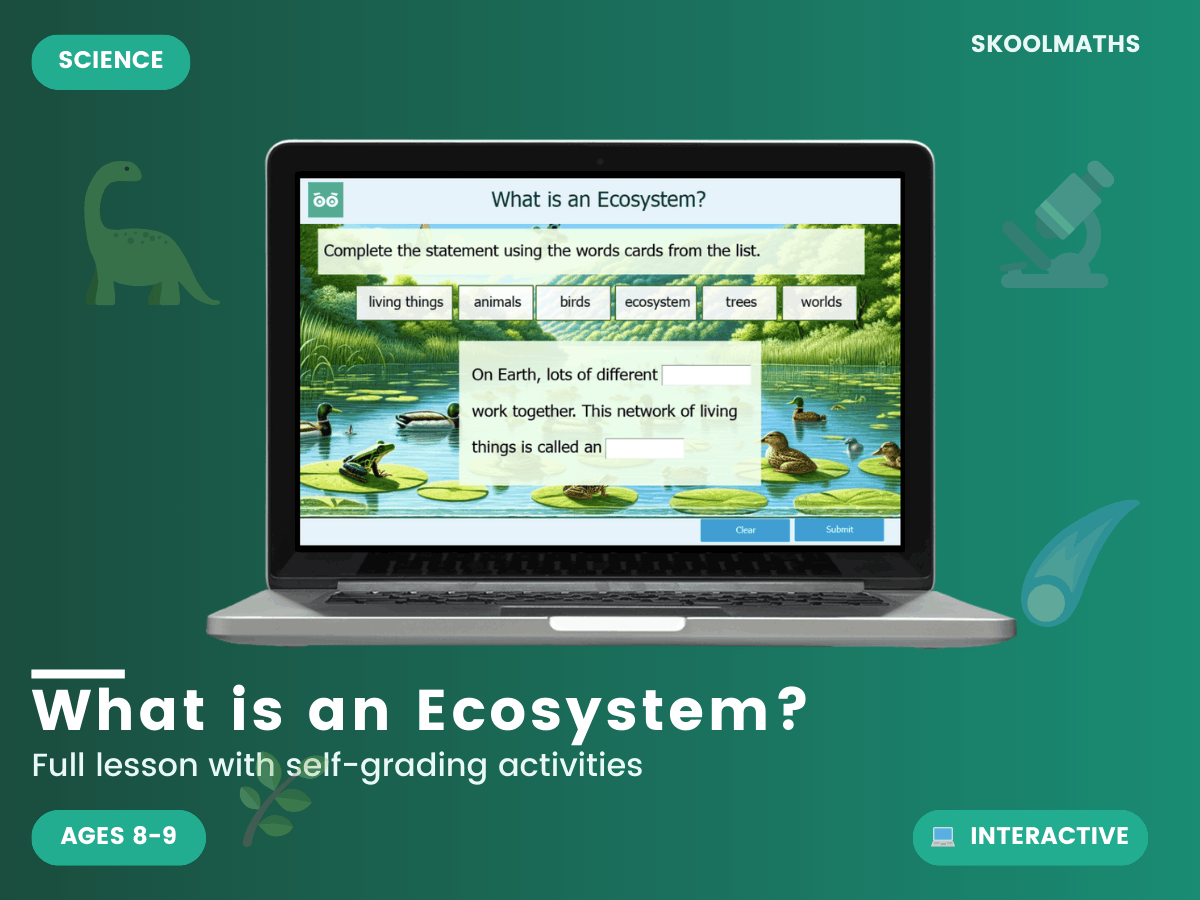Ecosystem Interactive What Is An Ecosystem? — Interactive Lesson (Ages 8–9) – Maths, Science ...