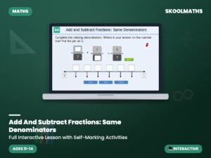 Add And Subtract Fractions: Same Denominators — Interactive Lesson (Ages 11–14)