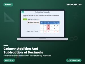 Column Addition And Subtraction Decimals — Interactive Lesson (Ages 11–14)