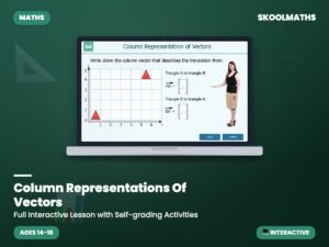 Column Representations Of Vectors — Interactive Lesson (Ages 14–16)