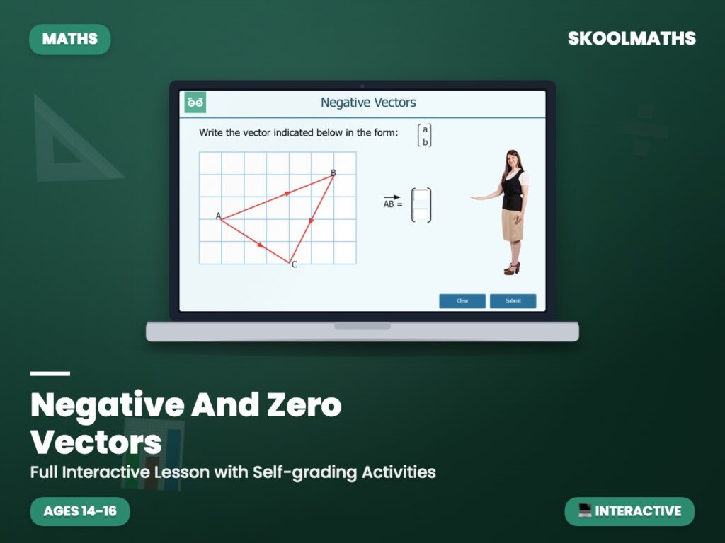 Negative And Zero Vectors — Interactive Lesson (Ages 14–16)