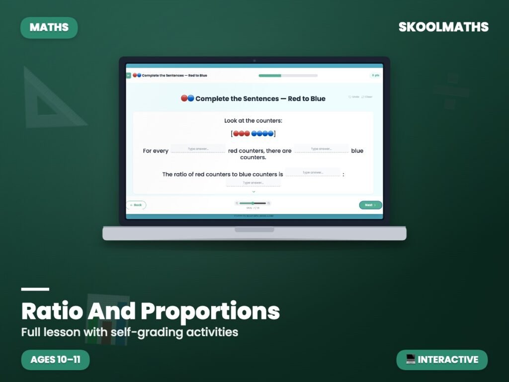 Ratio And Proportions — Interactive Lesson (Ages 10–11)