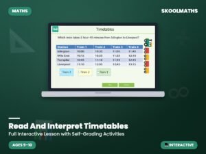 Read And Interpret Timetables — Interactive Lesson (Ages 9–10)
