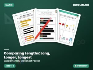 Comparing Lengths: Long, Longer, Longest — Worksheet (Ages 5–6)