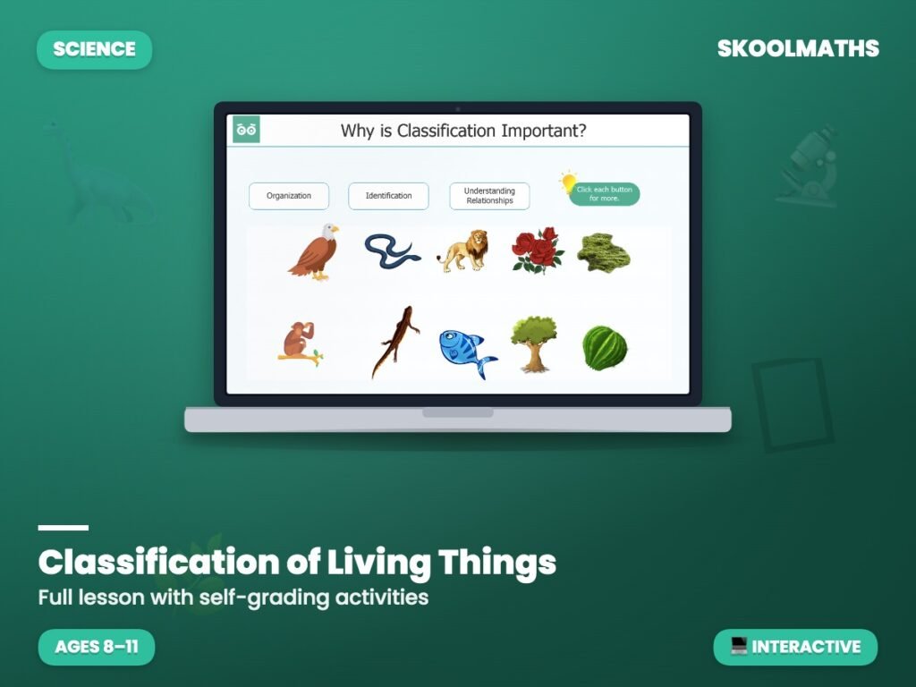 Classification of Living Things — Interactive Lesson (Ages 8–11)