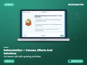Deforestation — Causes, Effects And Solutions — Interactive Lesson (Ages 8–9)