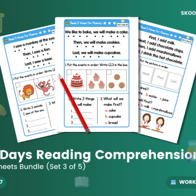 100 Days of Reading Comprehension: Set 3 — Reading Comprehension (Year 1–4)