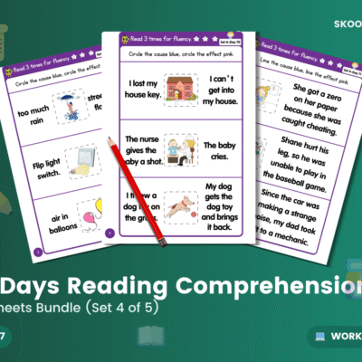 100 Days of Reading Comprehension: Set 4 — Reading Comprehension (Year 1–3)