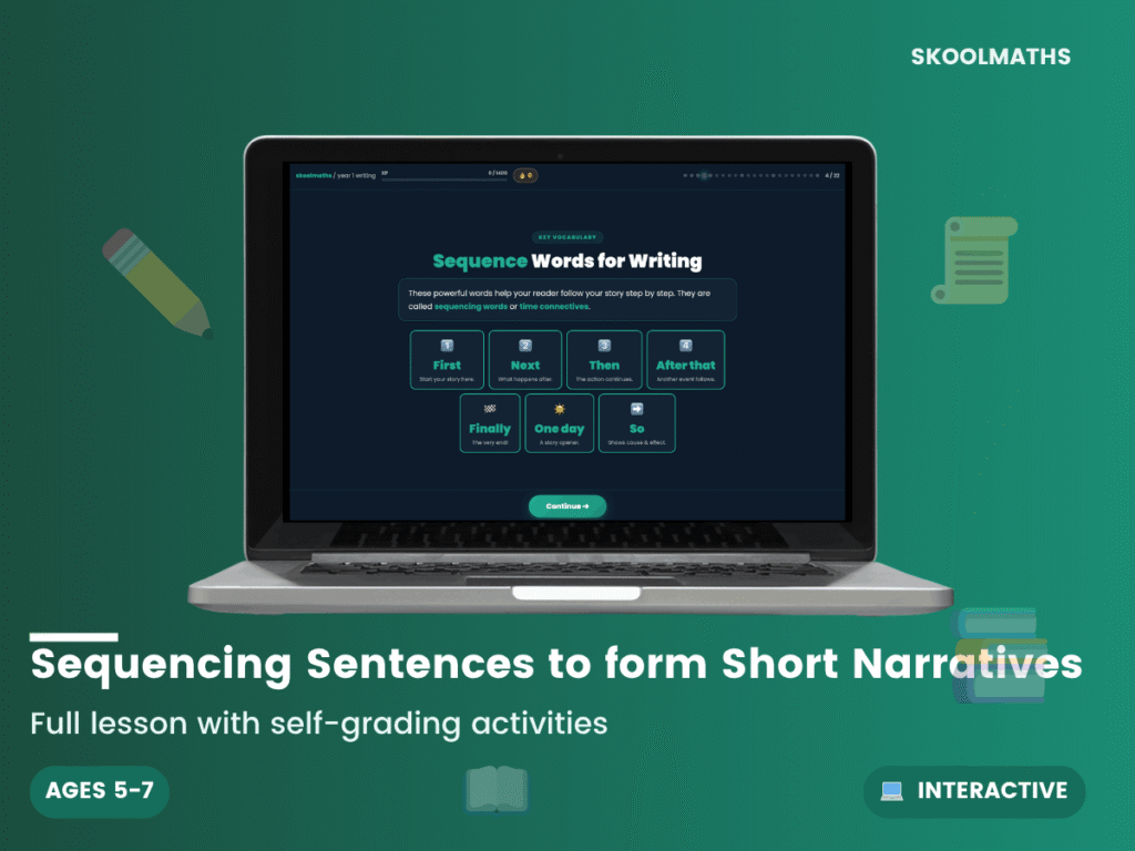 Sequencing Sentences to form Short Narratives