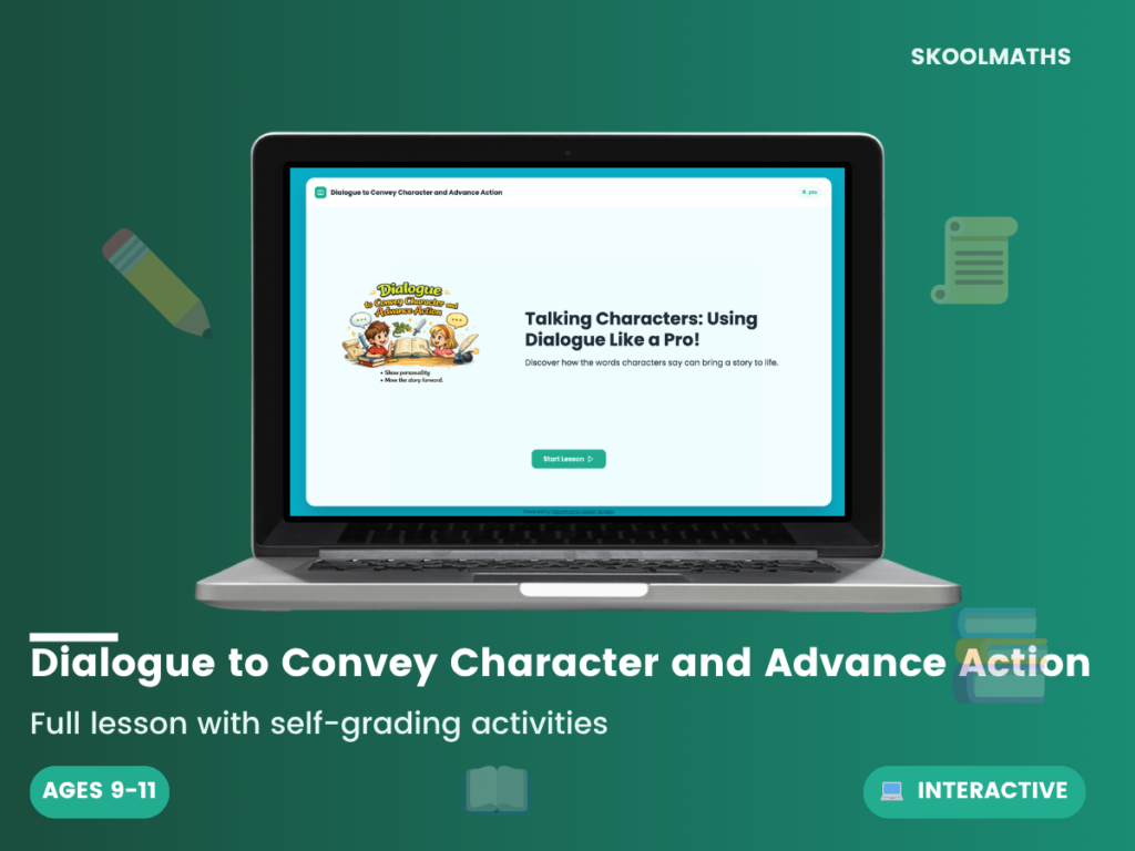 Dialogue to Convey Character and Advance Action KS2: Narrative Writing & Punctuating Speech Lesson