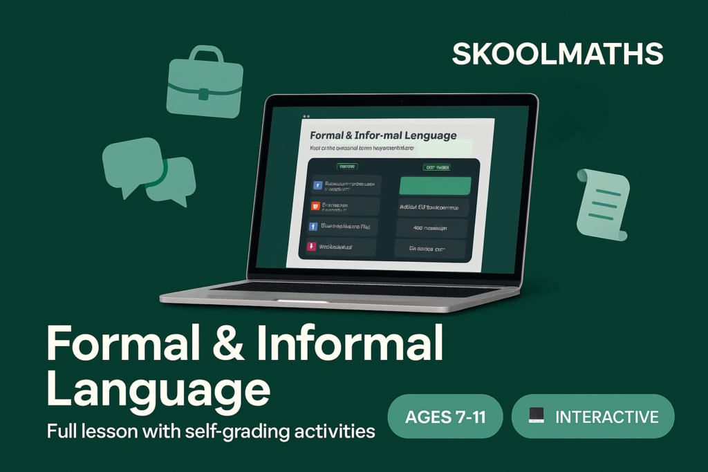 Formal and Informal Language: KS2 English Interactive Grammar & Register Lesson