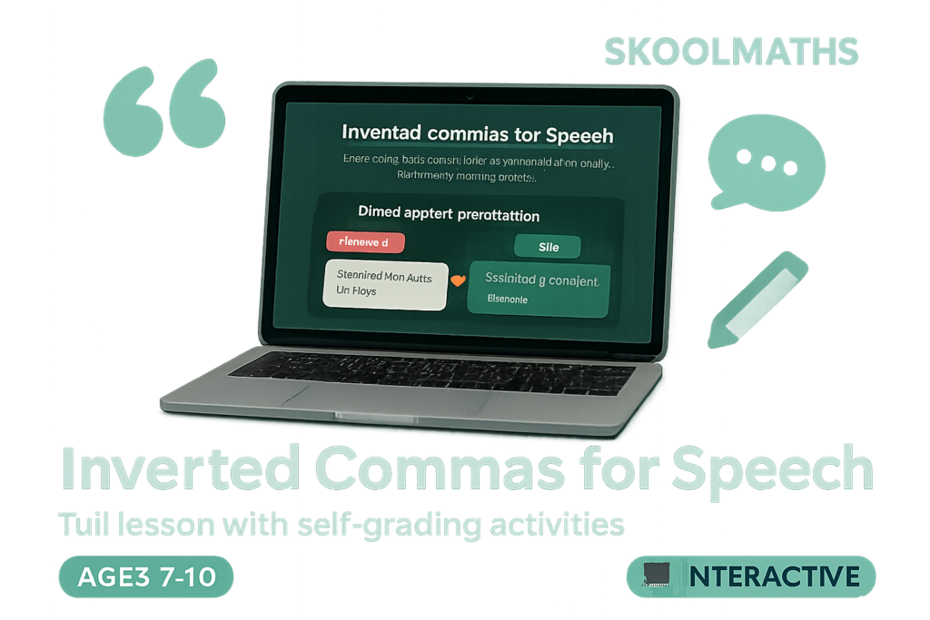 Inverted Commas for Direct Speech — Interactive Lesson (Ages 7–9)