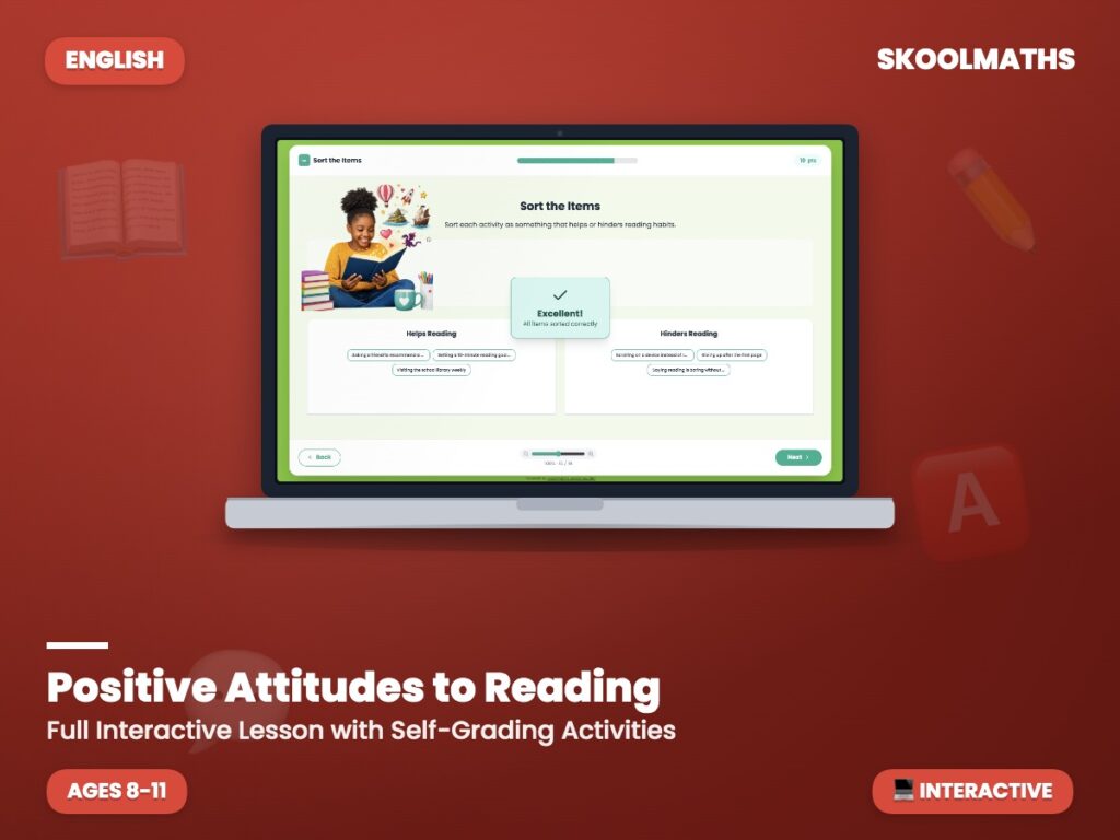 Developing Positive Attitudes to Reading — Interactive Lesson (Ages 8–11)