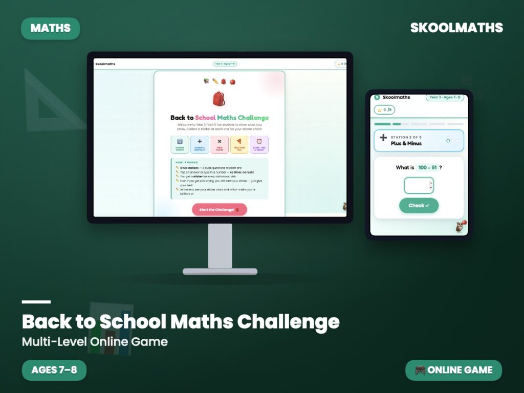 Back to School Maths Challenge preview